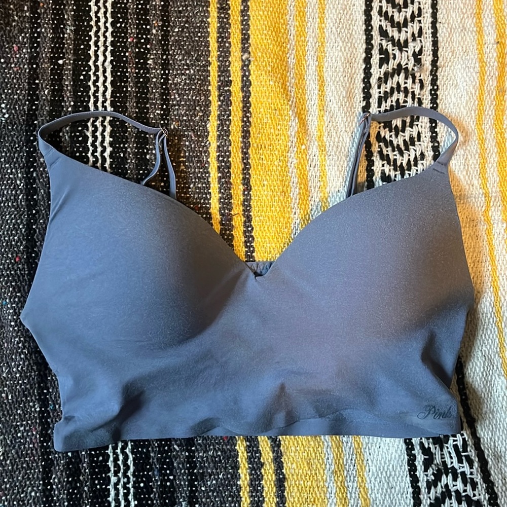 PINK wireless push up bra -small